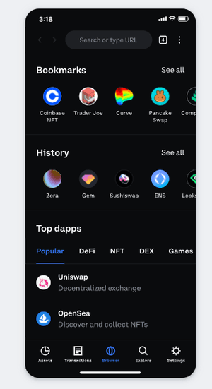 Coinbase provides users with access to a wide range of decentralized services and protocols